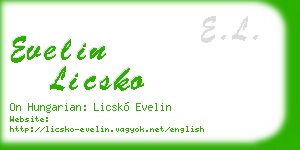 evelin licsko business card